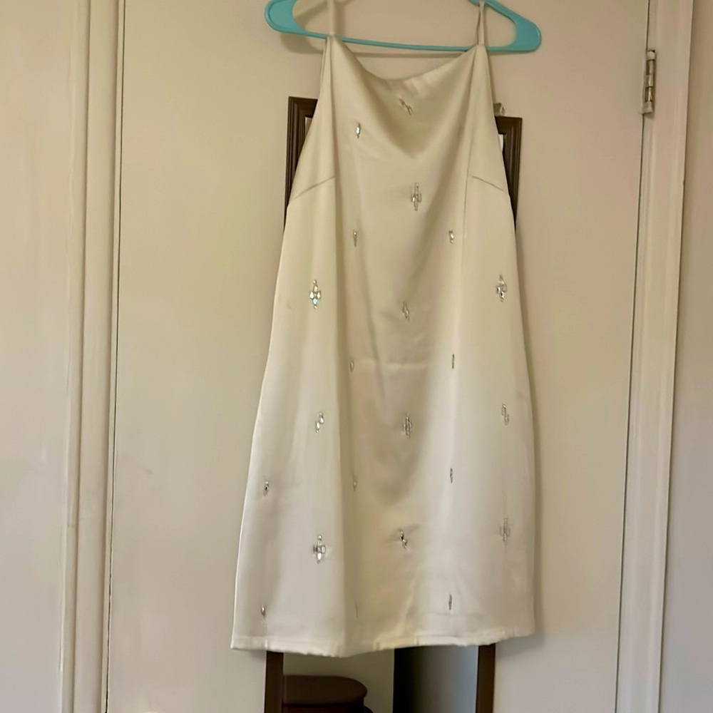 Elegant White Embellished Dress